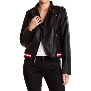 BCBGeneration Faux Leather Moto Jacket